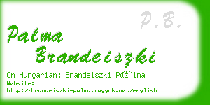 palma brandeiszki business card